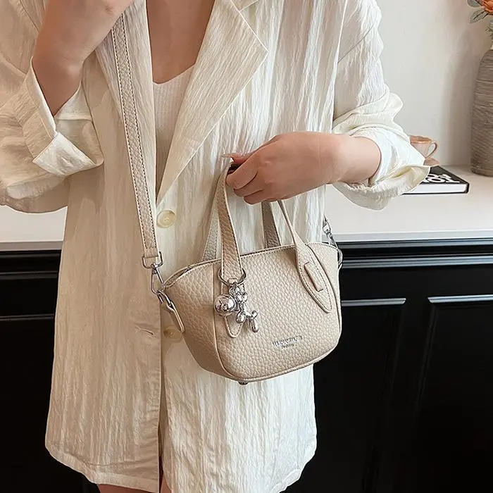 NX DOUGHNUT PU Shoulder Bag, Crossbody Bag, Handbag Regular Women's Ecru/Khaki/Black-28