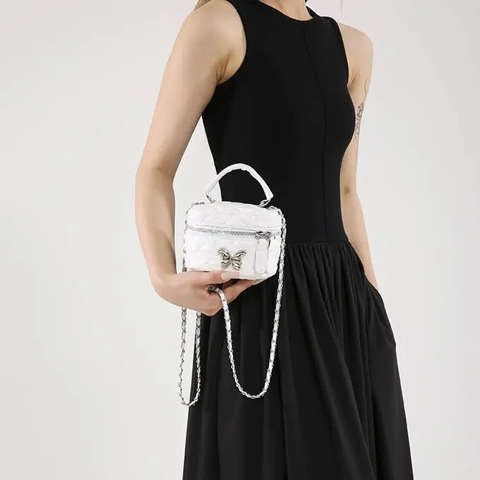 NX DOUGHNUT PU Handbag Regular Women's Black/White/Silver/Pink/Khaki-1