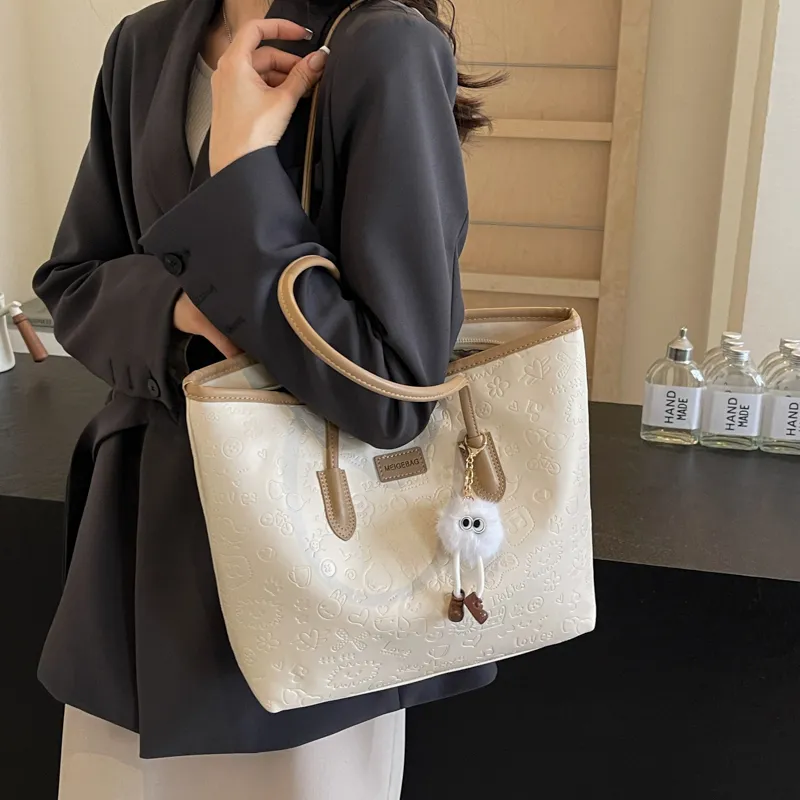 NX DOUGHNUT PU Shoulder Bag Women's Black/Khaki/Pink-7