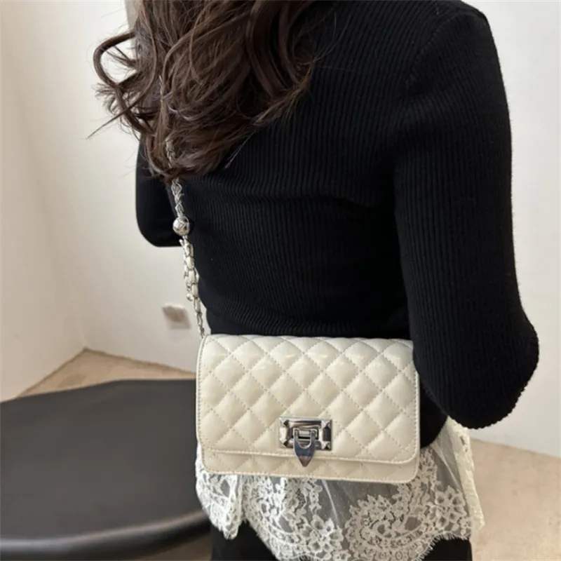 NX DOUGHNUT PU Ins Chanel Inspired Plaid Small Square Bag, Crossbody Bag, Shoulder Bag Women's Multicolor-8