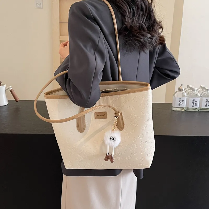 NX DOUGHNUT PU Shoulder Bag Women's Black/Khaki/Pink-6