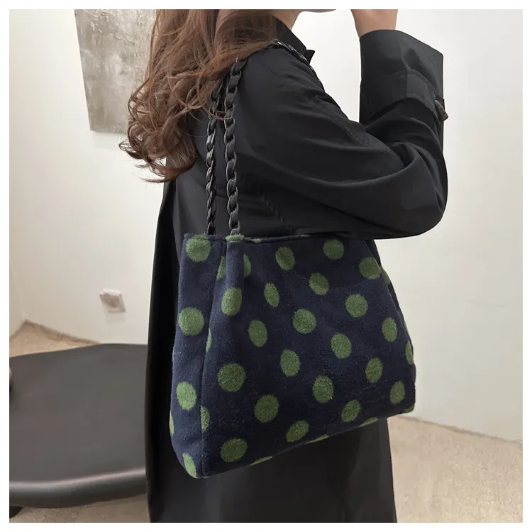 NX DOUGHNUT Woolen Commute Shoulder Bag Regular Women's Multicolor-9
