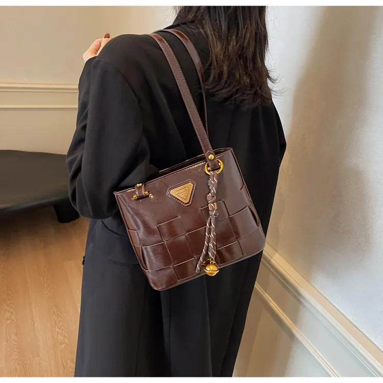 NX DOUGHNUT PU Handbag Shoulder Bag Women's Black/Ancora Red/Coffee/Brown-6