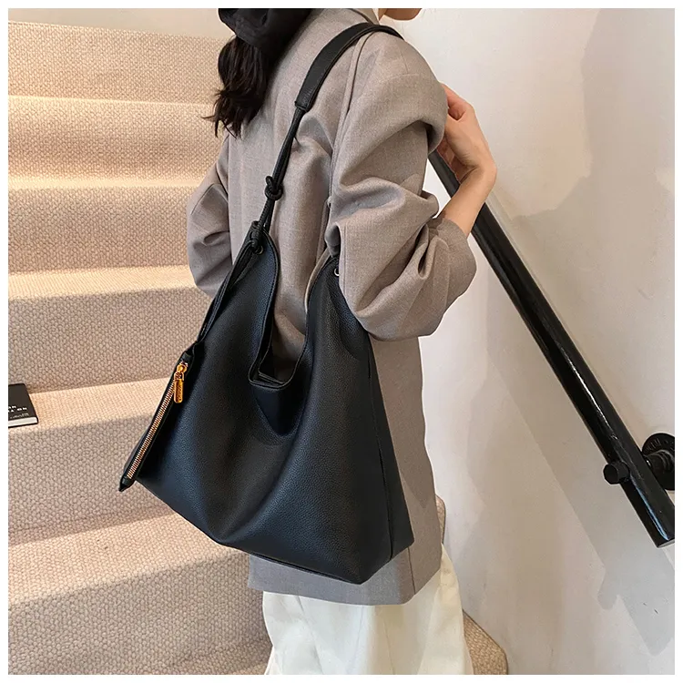 NX DOUGHNUT PU Tote Bag, Shopping Bag, Shoulder Bag Regular Women's Black/Gray/Brown-4