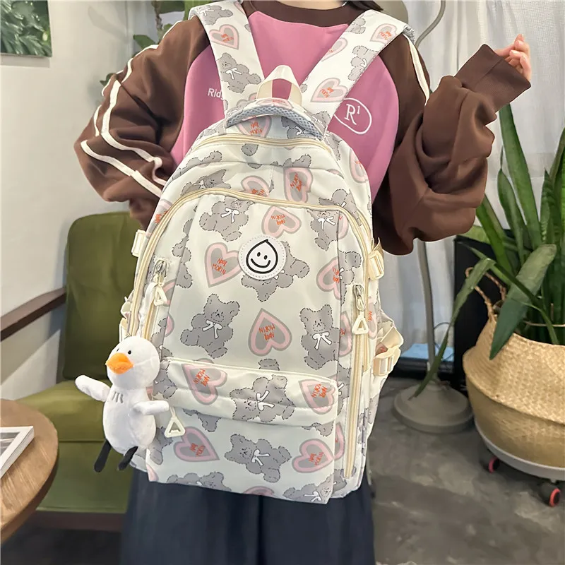 NX DOUGHNUT Composite Cloth Backpack Unisex Multicolor-11