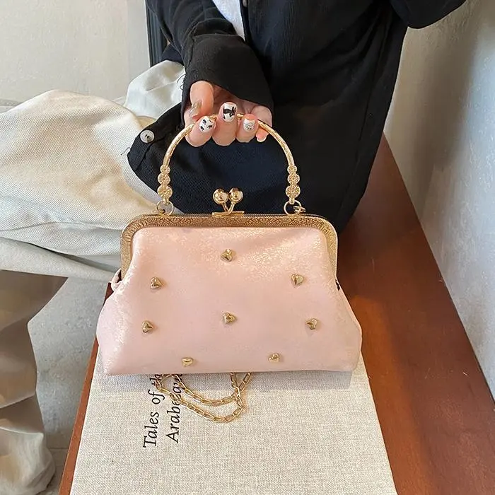 NX DOUGHNUT PU Crossbody Bag, One Shoulder Handbag Women's White/Black/Pink-17