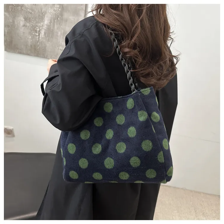NX DOUGHNUT Woolen Commute Shoulder Bag Regular Women's Multicolor-8