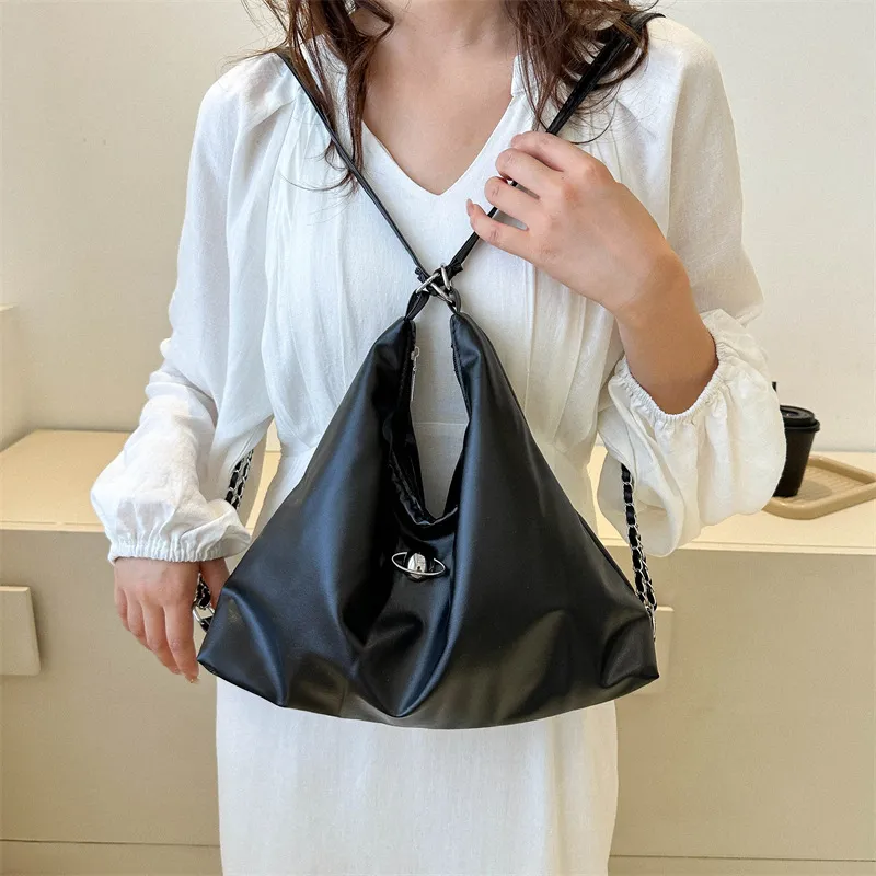 NX DOUGHNUT PU Backpack Regular Women's White Silver Black Khaki-32