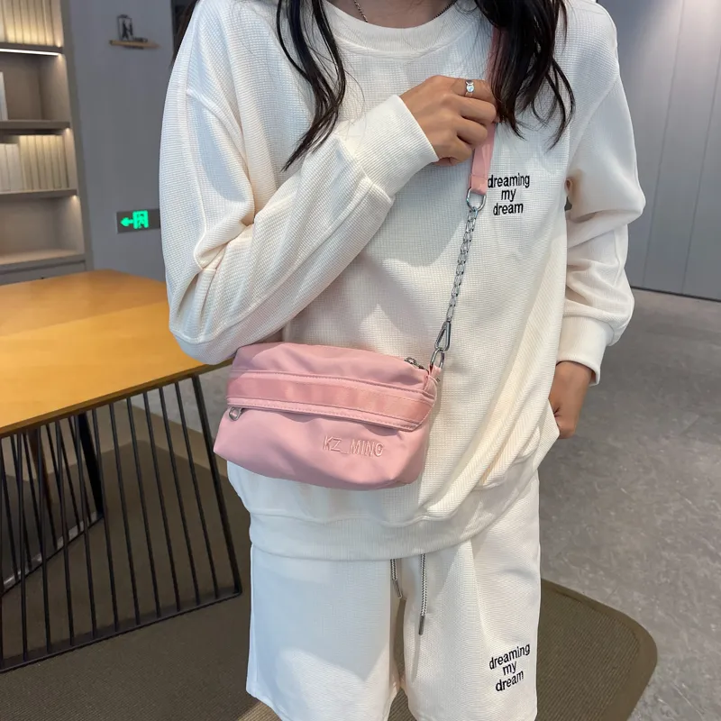 NX DOUGHNUT Fabric Shoulder Bag, Crossbody Bag Regular Women's Black/Light Yellow/Light Blue/Lake Blue/Pink-75