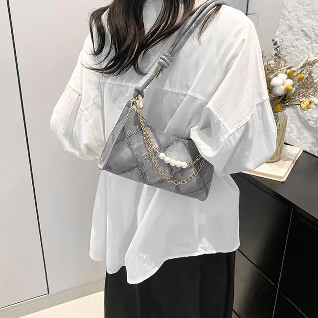 NX DOUGHNUT PU Shoulder Bag, Handbag, Shoulder Bag, Crossbody Bag Regular Women's Black/Gray/Blue-2