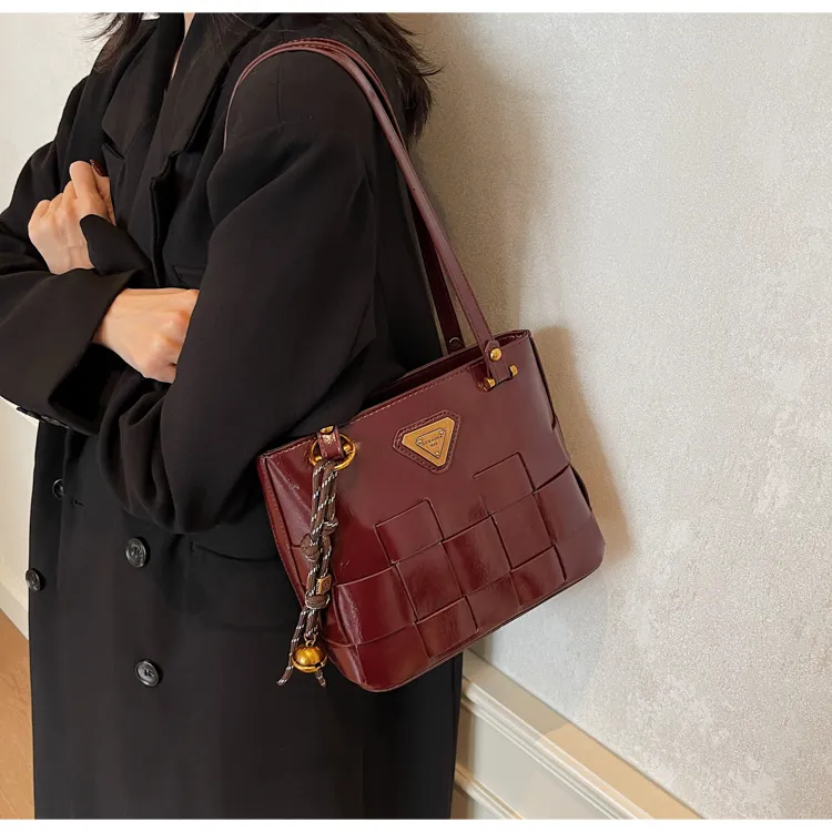 NX DOUGHNUT PU Handbag Shoulder Bag Women's Black/Ancora Red/Coffee/Brown-10