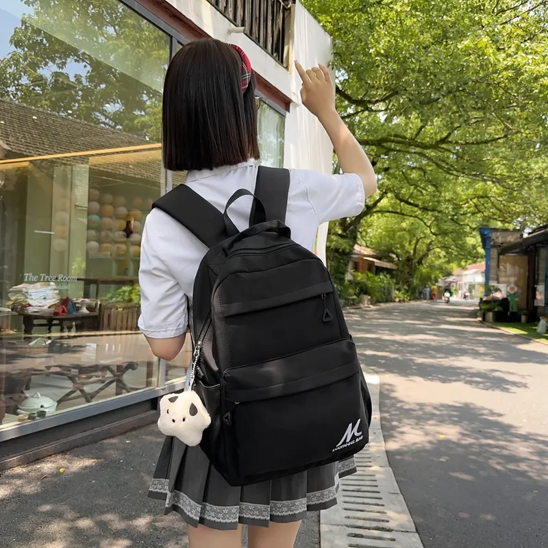 NX DOUGHNUT Oxford Backpack Unisex Ecru/Black/Violet/Light Blue-9