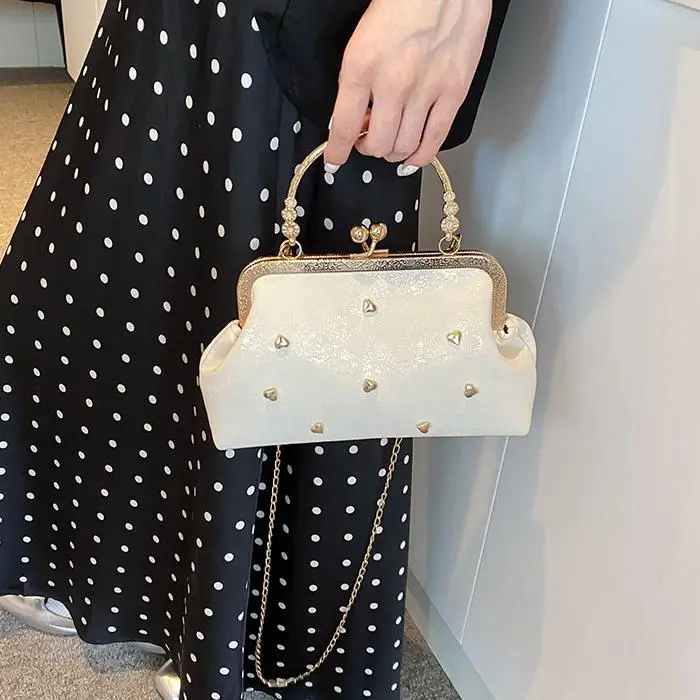 NX DOUGHNUT PU Crossbody Bag, One Shoulder Handbag Women's White/Black/Pink-21