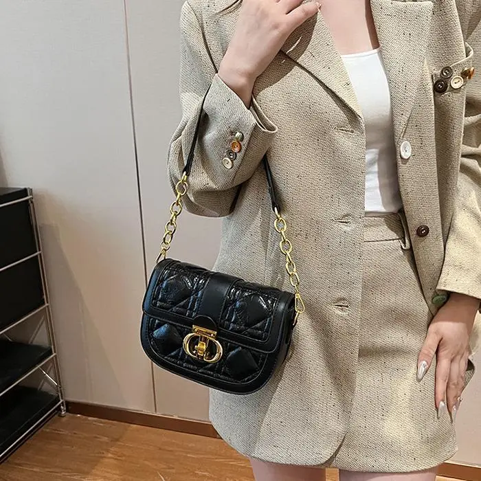 NX DOUGHNUT PU Shoulder Bag, Crossbody Bag Women's Ecru/Black/Silver-22