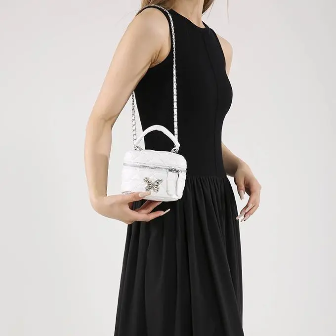 NX DOUGHNUT PU Handbag Regular Women's Black/White/Silver/Pink/Khaki-35