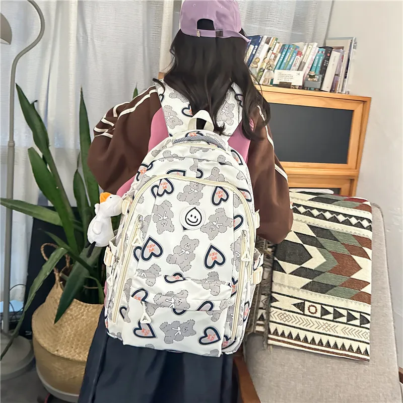 NX DOUGHNUT Composite Cloth Backpack Unisex Multicolor-2