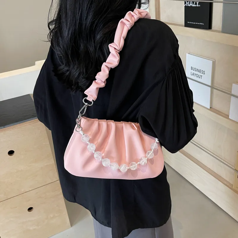 NX DOUGHNUT PU Crossbody Bag, Shoulder Bag Women's Ecru/Pink/Silver/Black-41