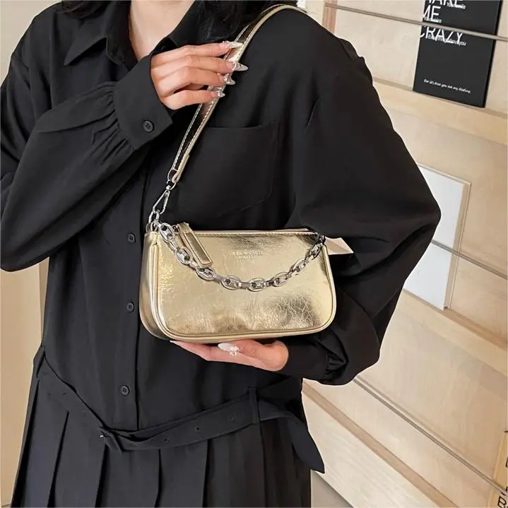 NX DOUGHNUT PU Handbag, Shoulder Bag Women's Silver, Dazzling Color, Silver, Black, Pink, Gold-20
