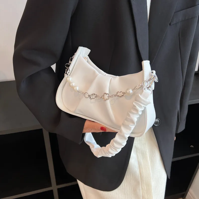 NX DOUGHNUT PU Shoulder Bag Regular Women's White/Black/Light Yellow-15