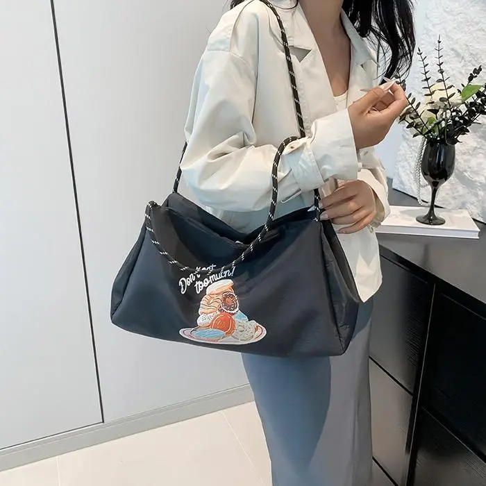 NX DOUGHNUT Fabric Shoulder Bag Regular Women's Black-2