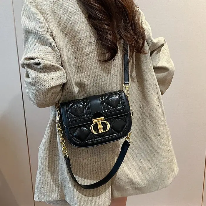 NX DOUGHNUT PU Shoulder Bag, Crossbody Bag Women's Ecru/Black/Silver-8