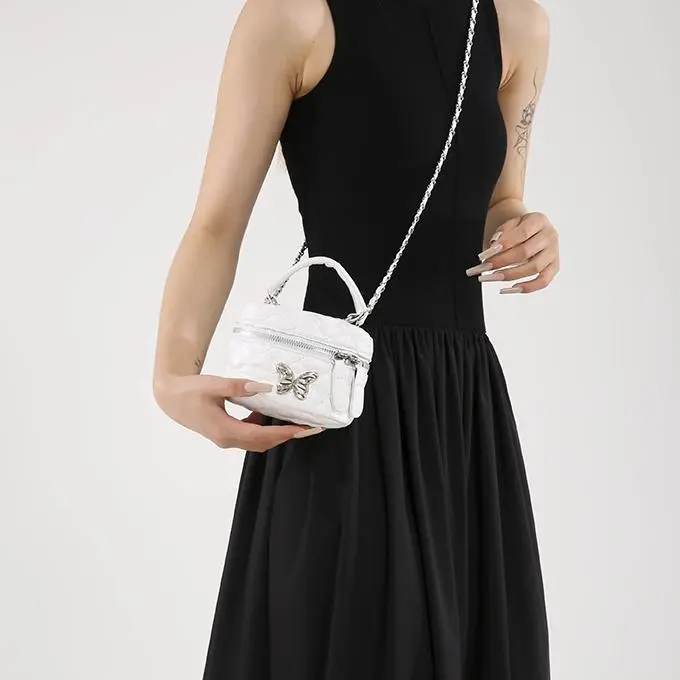 NX DOUGHNUT PU Handbag Regular Women's Black/White/Silver/Pink/Khaki-33