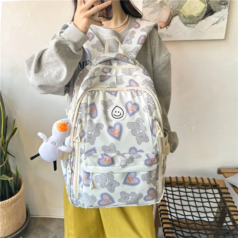 NX DOUGHNUT Composite Cloth Backpack Unisex Multicolor-18