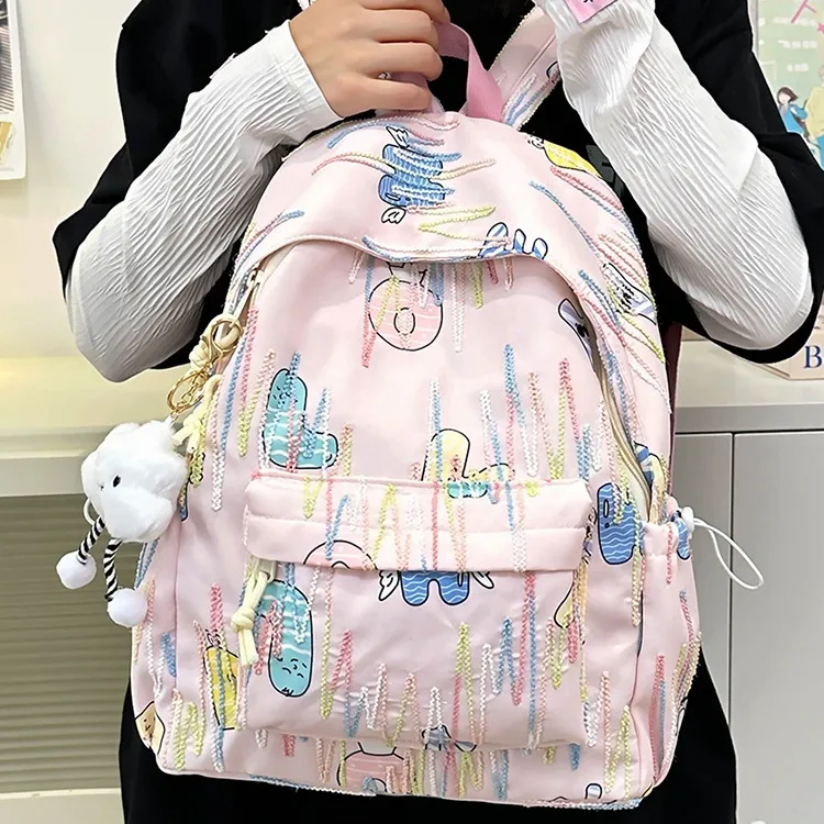 NX DOUGHNUT Nylon Backpack Women's Multicolor-6