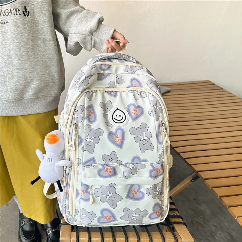 NX DOUGHNUT Composite Cloth Backpack Unisex Multicolor-15