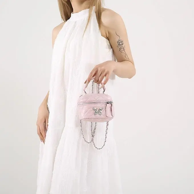 NX DOUGHNUT PU Handbag Regular Women's Black/White/Silver/Pink/Khaki-53