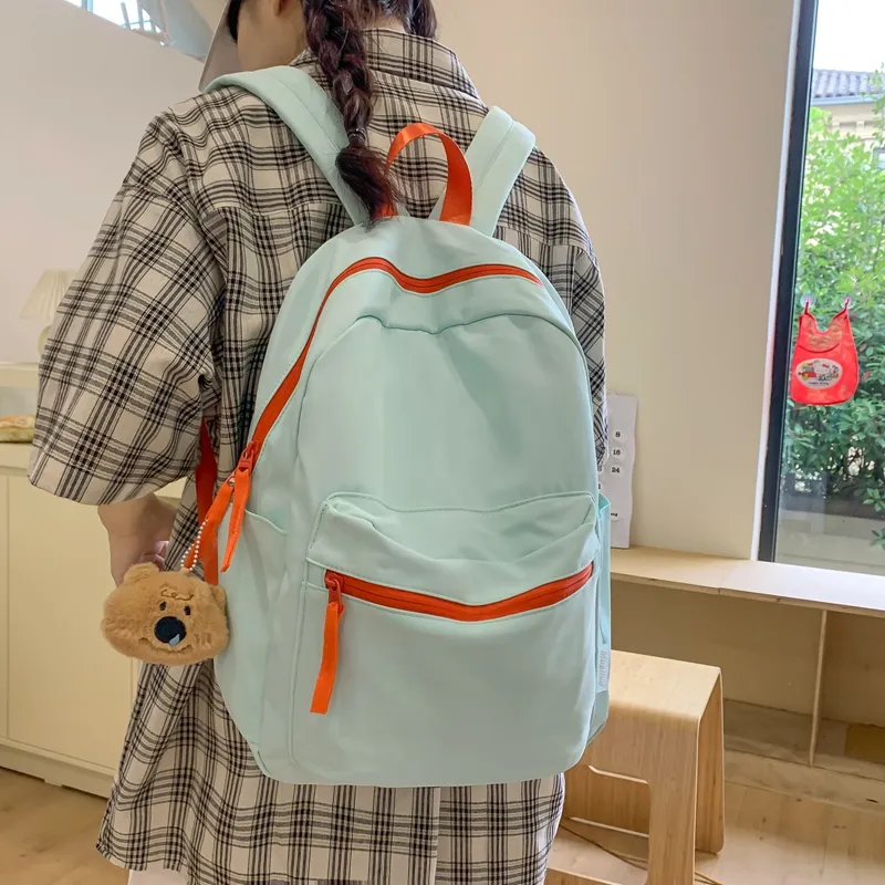 NX DOUGHNUT Nylon Backpack Unisex Custard/Cherry Blossom Pink/Mint Green/White/Purple-9