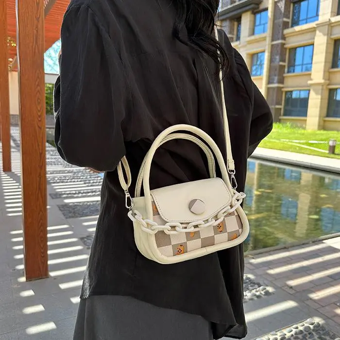 NX DOUGHNUT PU One Shoulder Handbag Women's Pink/Ecru-5