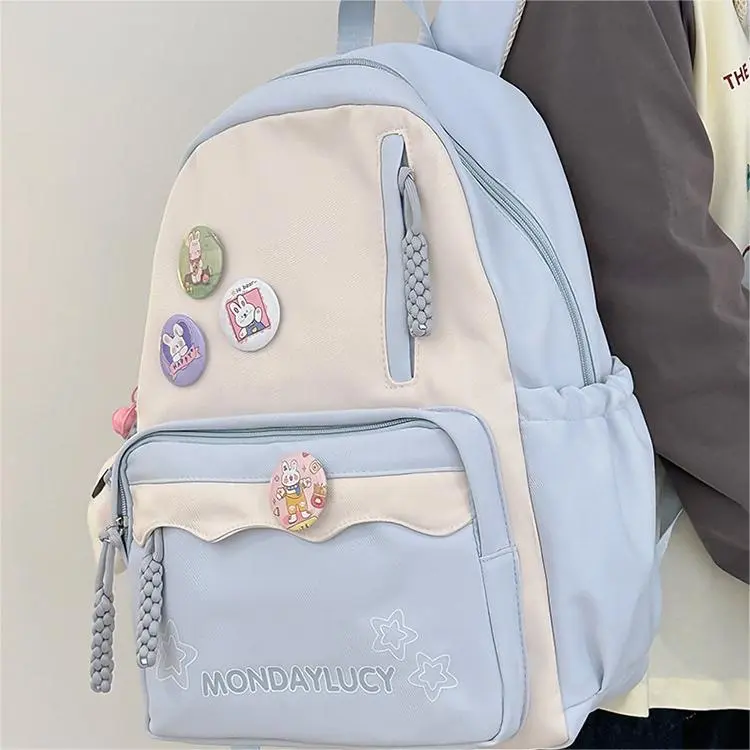 NX DOUGHNUT Nylon Backpack Unisex Pink Blue Purple Black Brown Green-6