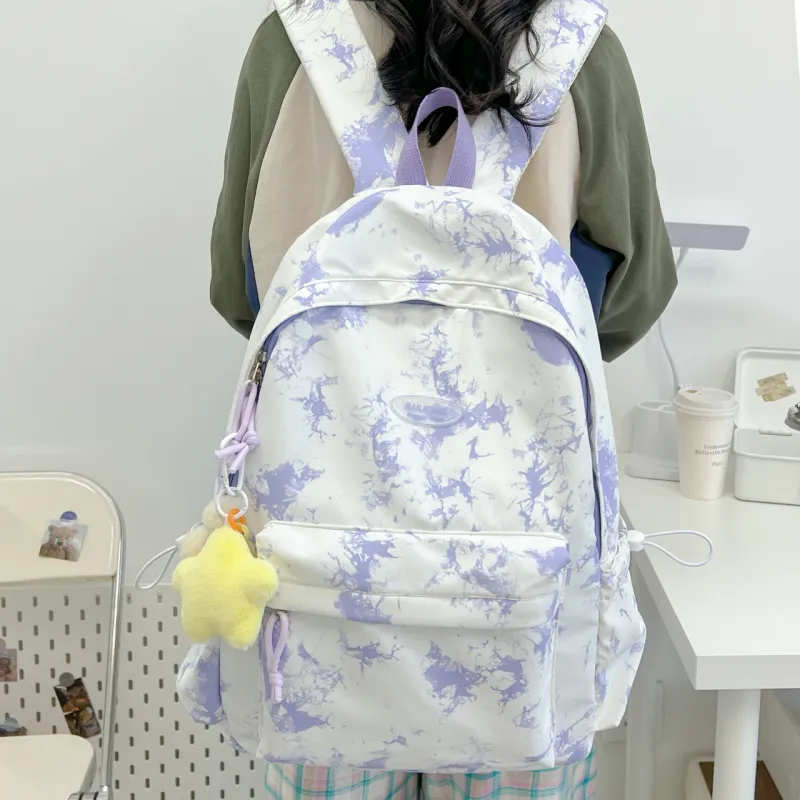 NX DOUGHNUT Nylon Backpack Unisex Black/Pink/Violet/Khaki/Sky Blue-8