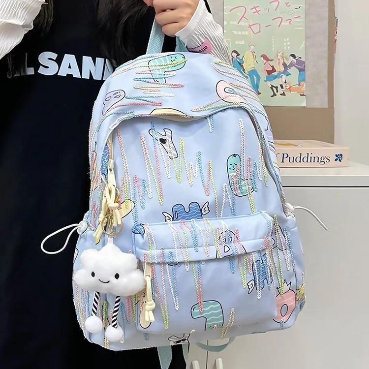 NX DOUGHNUT Nylon Backpack Women's Multicolor-10