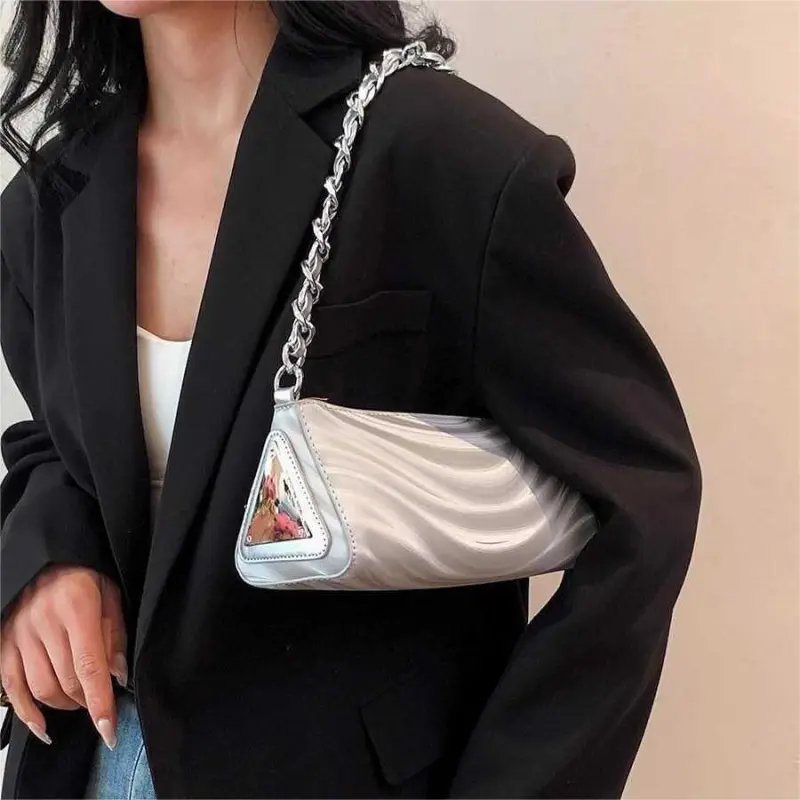 NX DOUGHNUT PU Shoulder Bag Regular Women's Silver-5