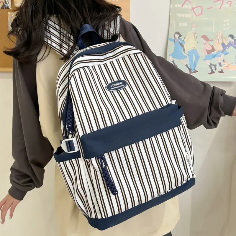 NX DOUGHNUT Nylon Backpack Women's Black/Burgundy/Khaki/Light Green/Blue-24