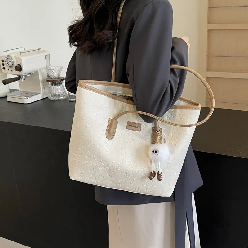 NX DOUGHNUT PU Shoulder Bag Women's Black/Khaki/Pink-9
