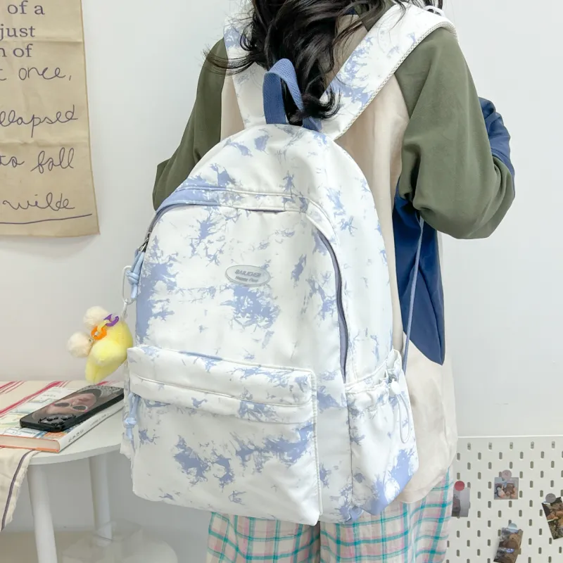 NX DOUGHNUT Nylon Backpack Unisex Black/Pink/Violet/Khaki/Sky Blue-19