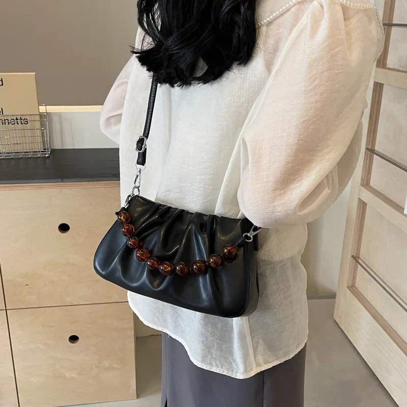 NX DOUGHNUT PU Crossbody Bag, Shoulder Bag Women's Ecru/Pink/Silver/Black-24