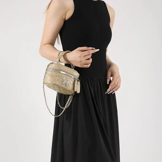 NX DOUGHNUT PU Handbag Regular Women's Black/White/Silver/Pink/Khaki-28