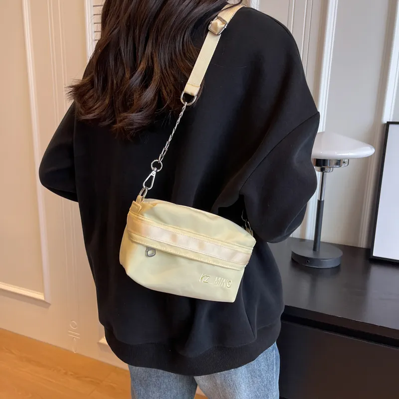 NX DOUGHNUT Fabric Shoulder Bag, Crossbody Bag Regular Women's Black/Light Yellow/Light Blue/Lake Blue/Pink-50