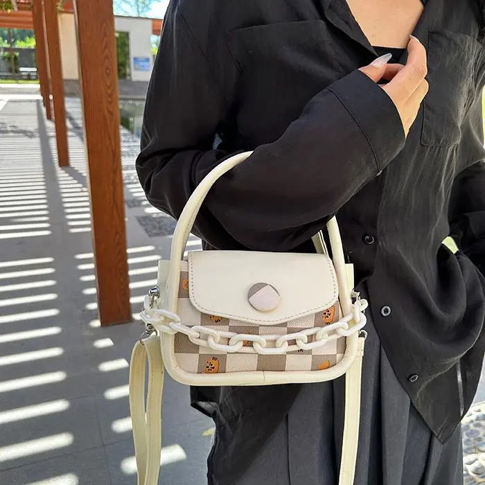 NX DOUGHNUT PU One Shoulder Handbag Women's Pink/Ecru-4