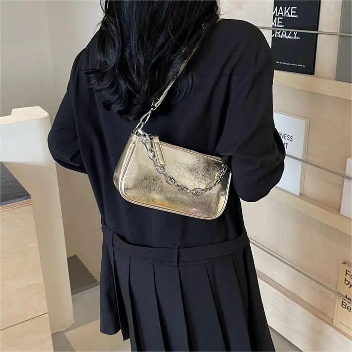 NX DOUGHNUT PU Handbag, Shoulder Bag Women's Silver, Dazzling Color, Silver, Black, Pink, Gold-19