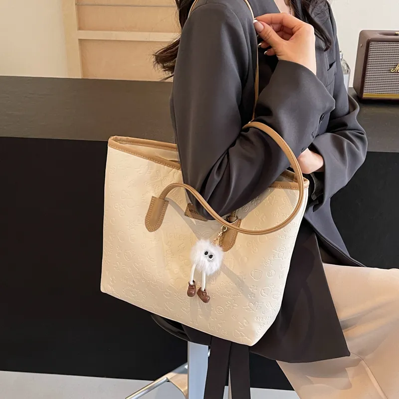 NX DOUGHNUT PU Shoulder Bag Women's Black/Khaki/Pink-5