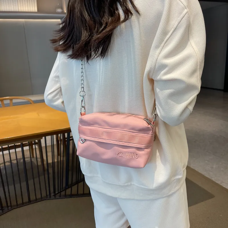 NX DOUGHNUT Fabric Shoulder Bag, Crossbody Bag Regular Women's Black/Light Yellow/Light Blue/Lake Blue/Pink-33