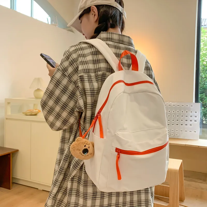 NX DOUGHNUT Nylon Backpack Unisex Custard/Cherry Blossom Pink/Mint Green/White/Purple-14