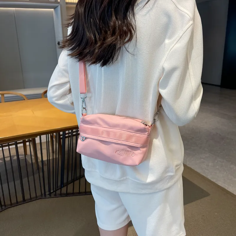 NX DOUGHNUT Fabric Shoulder Bag, Crossbody Bag Regular Women's Black/Light Yellow/Light Blue/Lake Blue/Pink-70