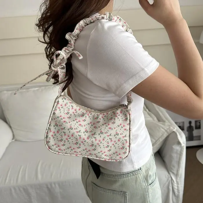 NX DOUGHNUT Oxford Shoulder Bag Women's White-18