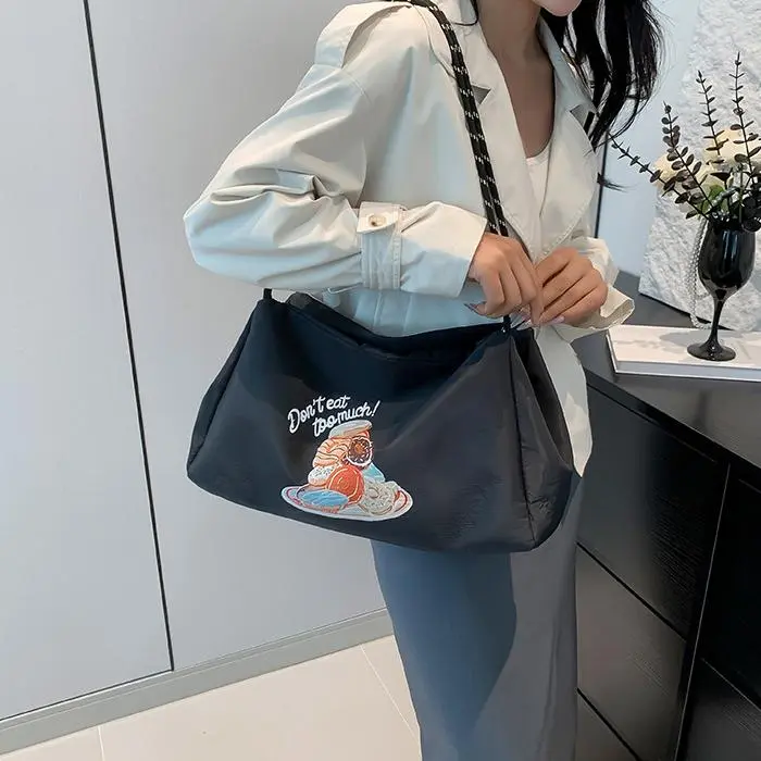 NX DOUGHNUT Fabric Shoulder Bag Regular Women's Black-11